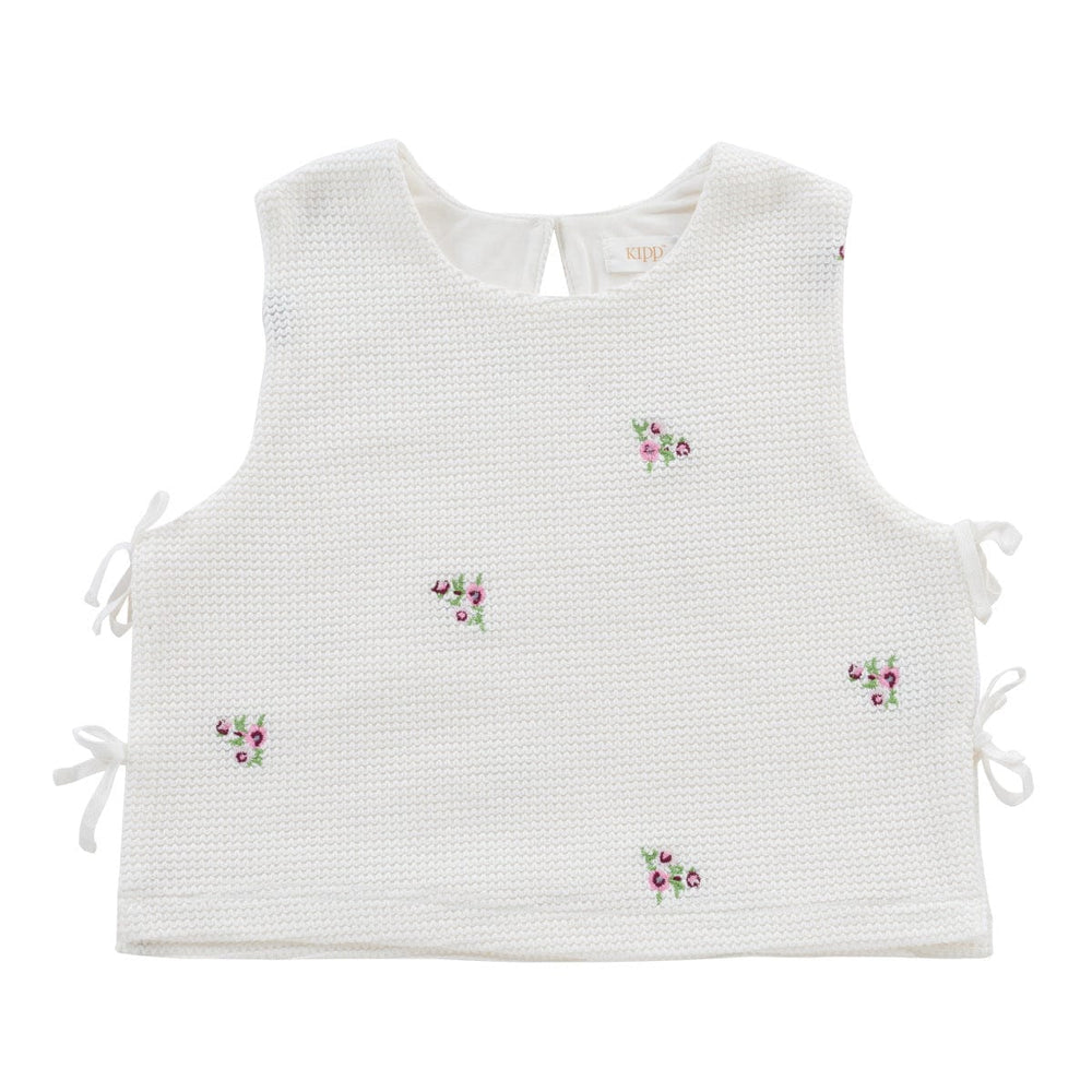 Audry Crochet Vest - White