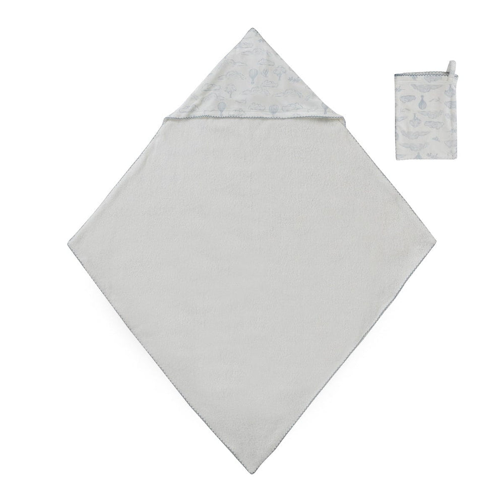 Cloud Nine Towel+Mitt Set - Blue