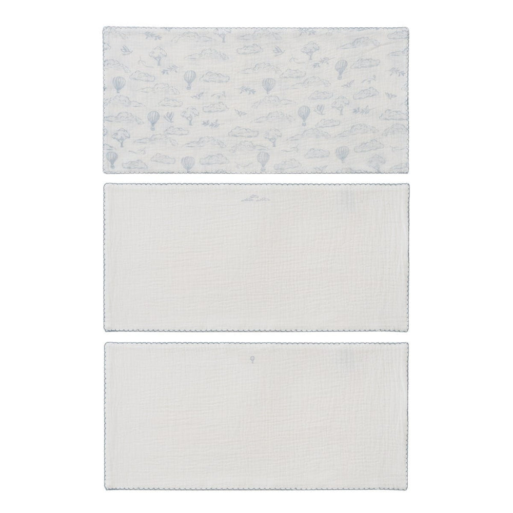 Cloud Nine Burp Cloth Set of 3 - Blue