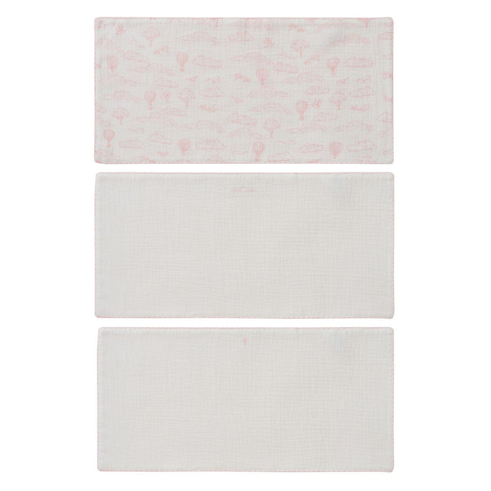 Cloud Nine Burp Cloth Set of 3 - Pink