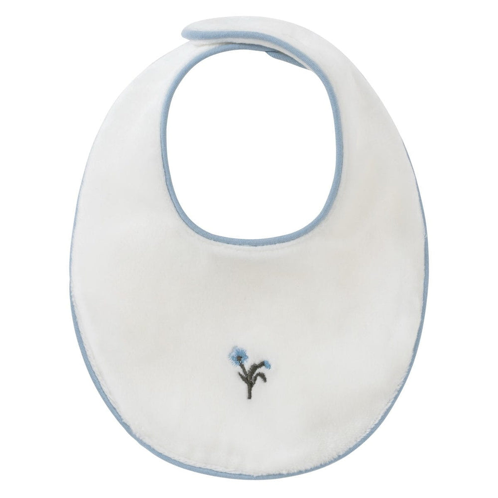 Lil Blooms Bib - White Blue