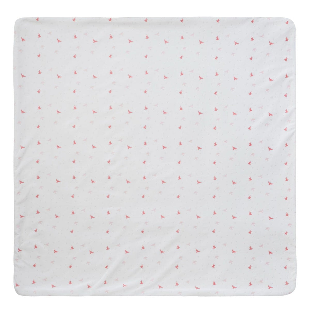 Songbird Blanket - White Pink