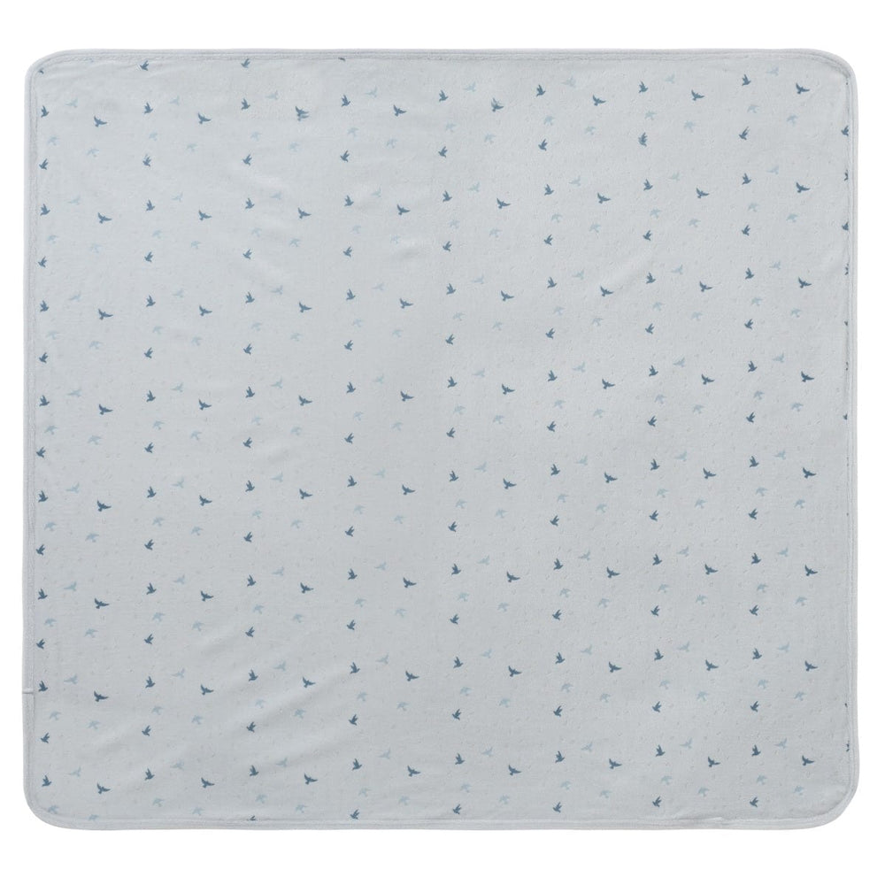 Songbird Cotton Blanket - Blue