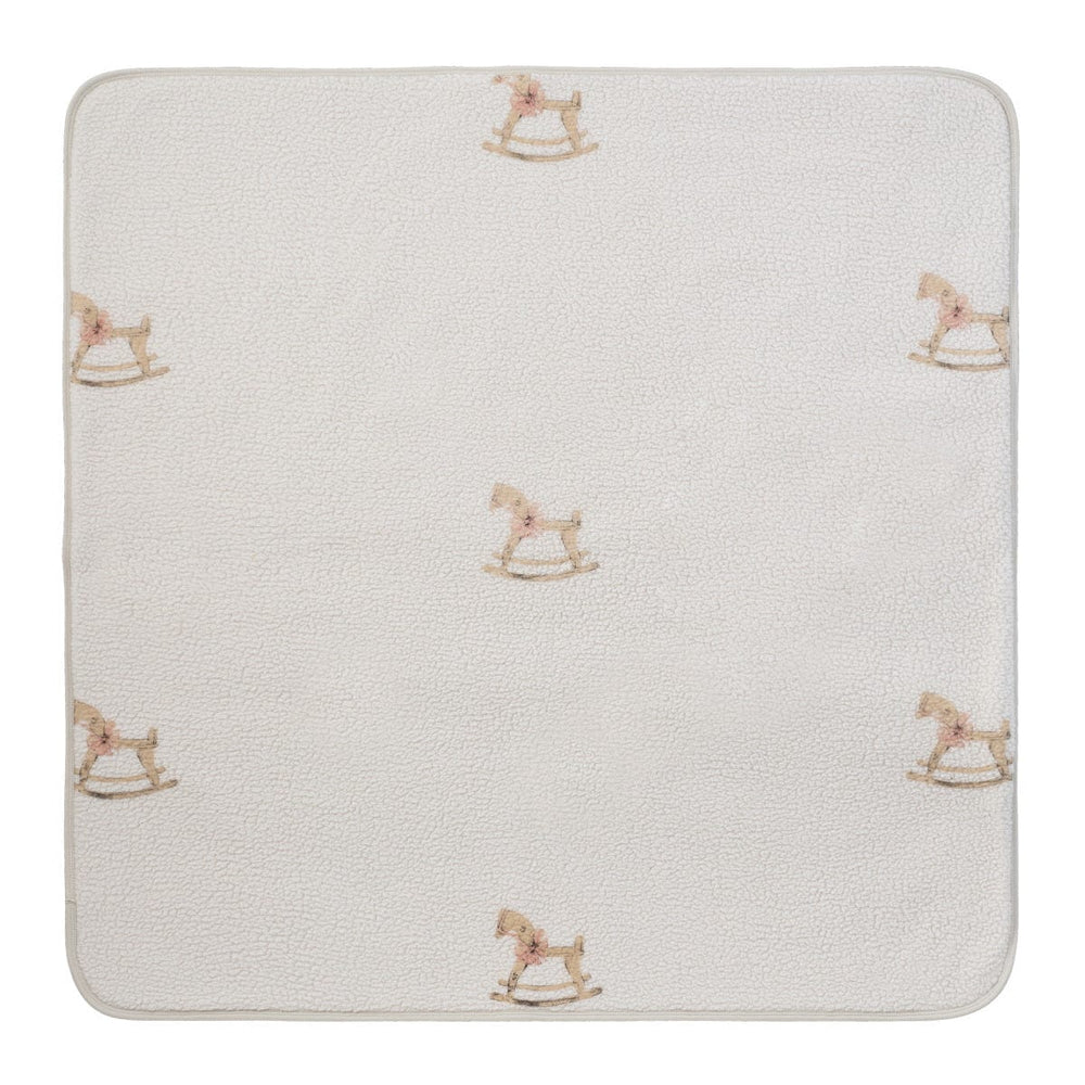Rocking Horse Pattern Blanket - Pink