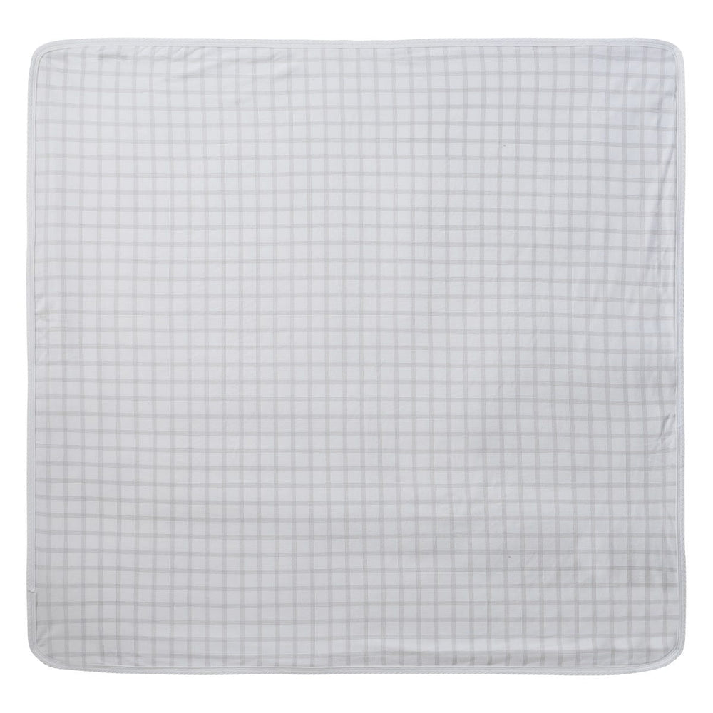 Felt Plaid Blanket - White