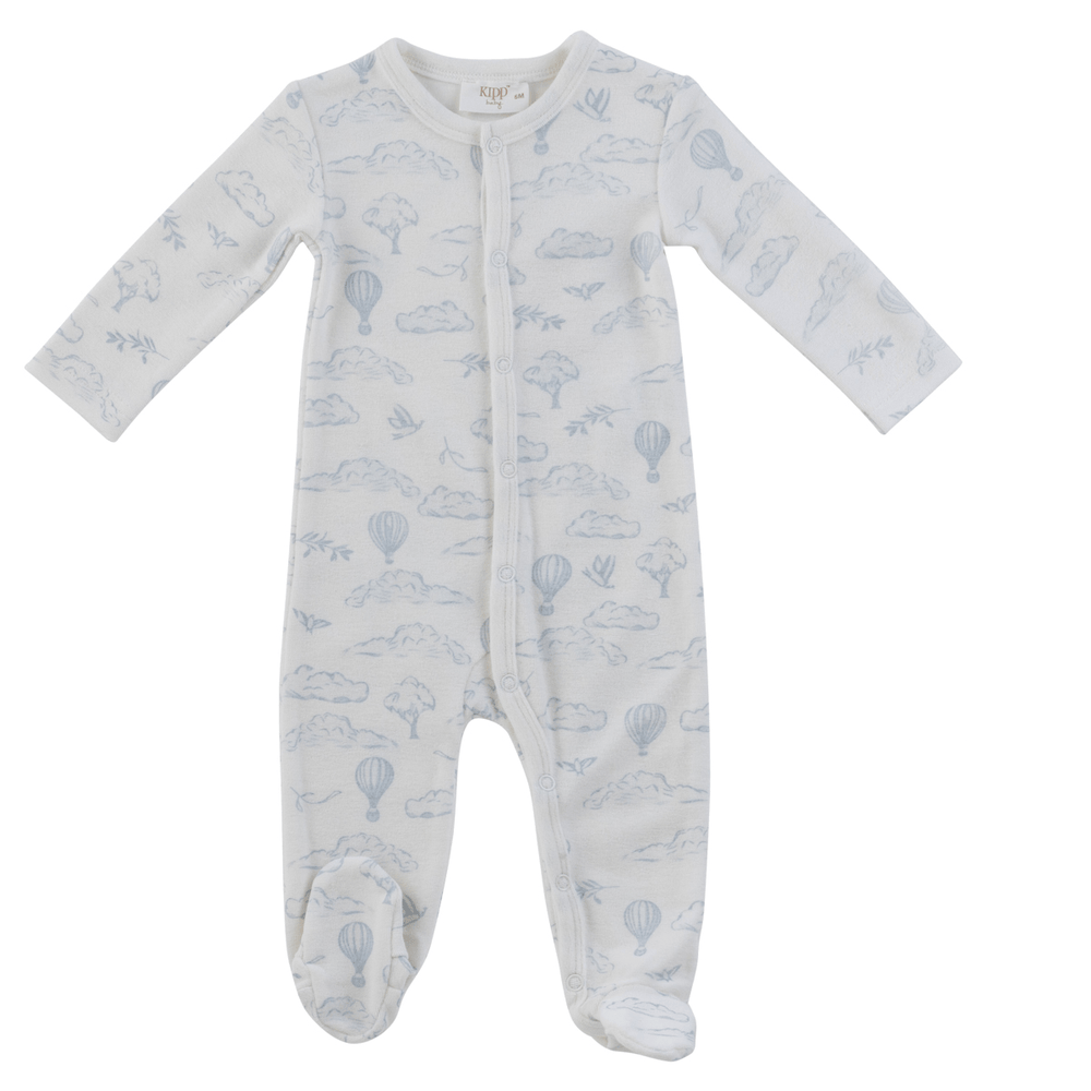 Cloud Nine Terry Romper - Blue