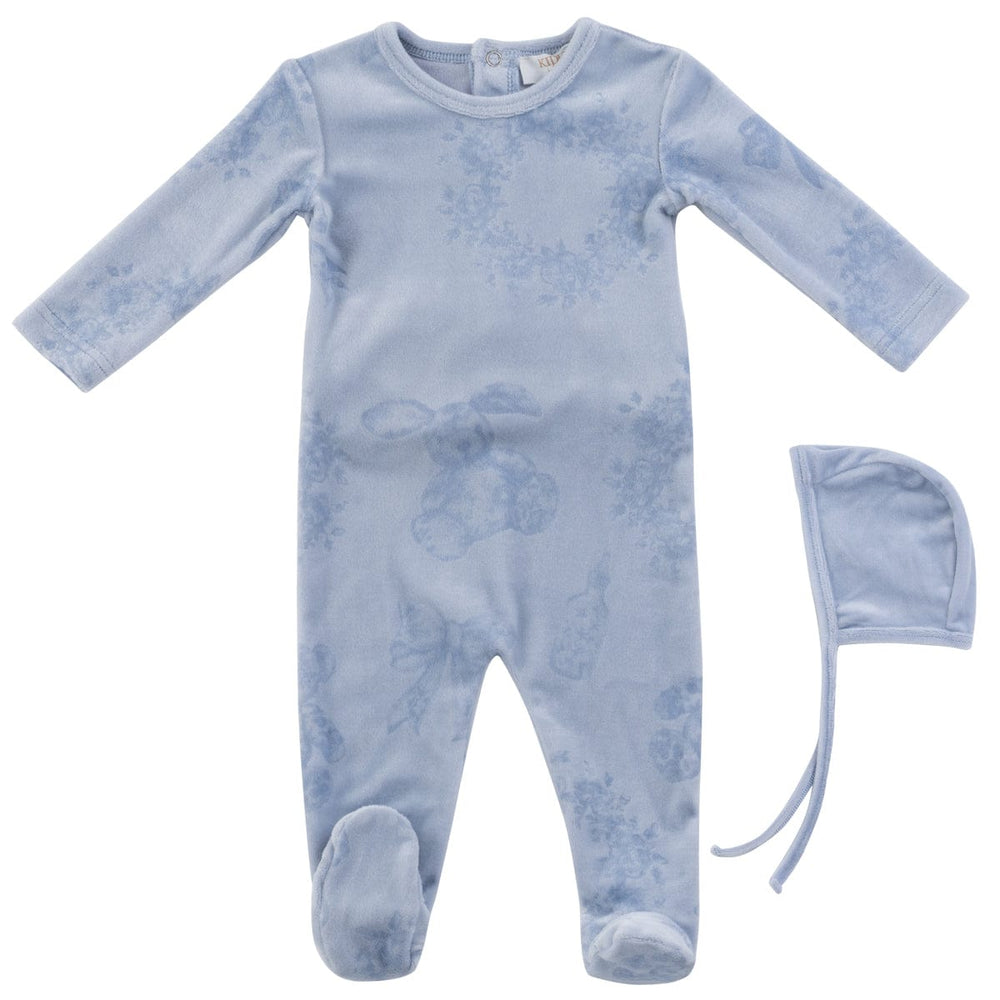 Petit Toile Romper+Bonnet Set - Blue