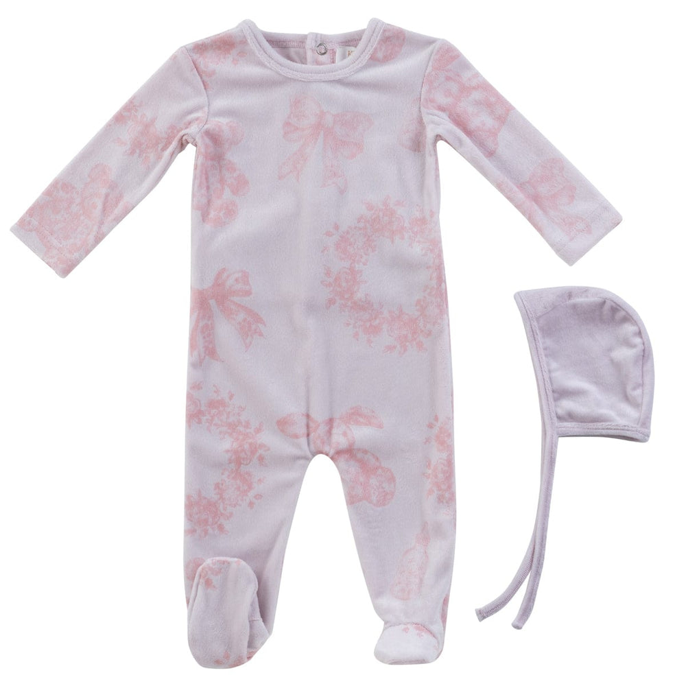 Petit Toile Romper+Bonnet Set - Pink