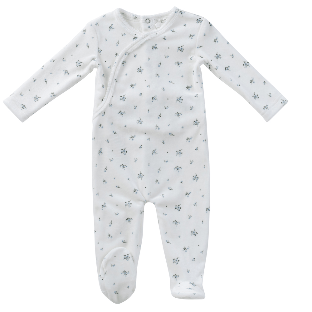 Lil Blooms Romper - White Blue