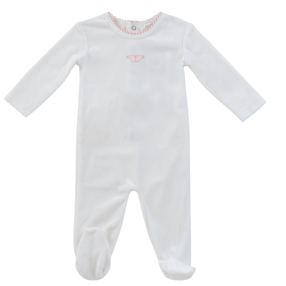 Flutter Romper - White Pink