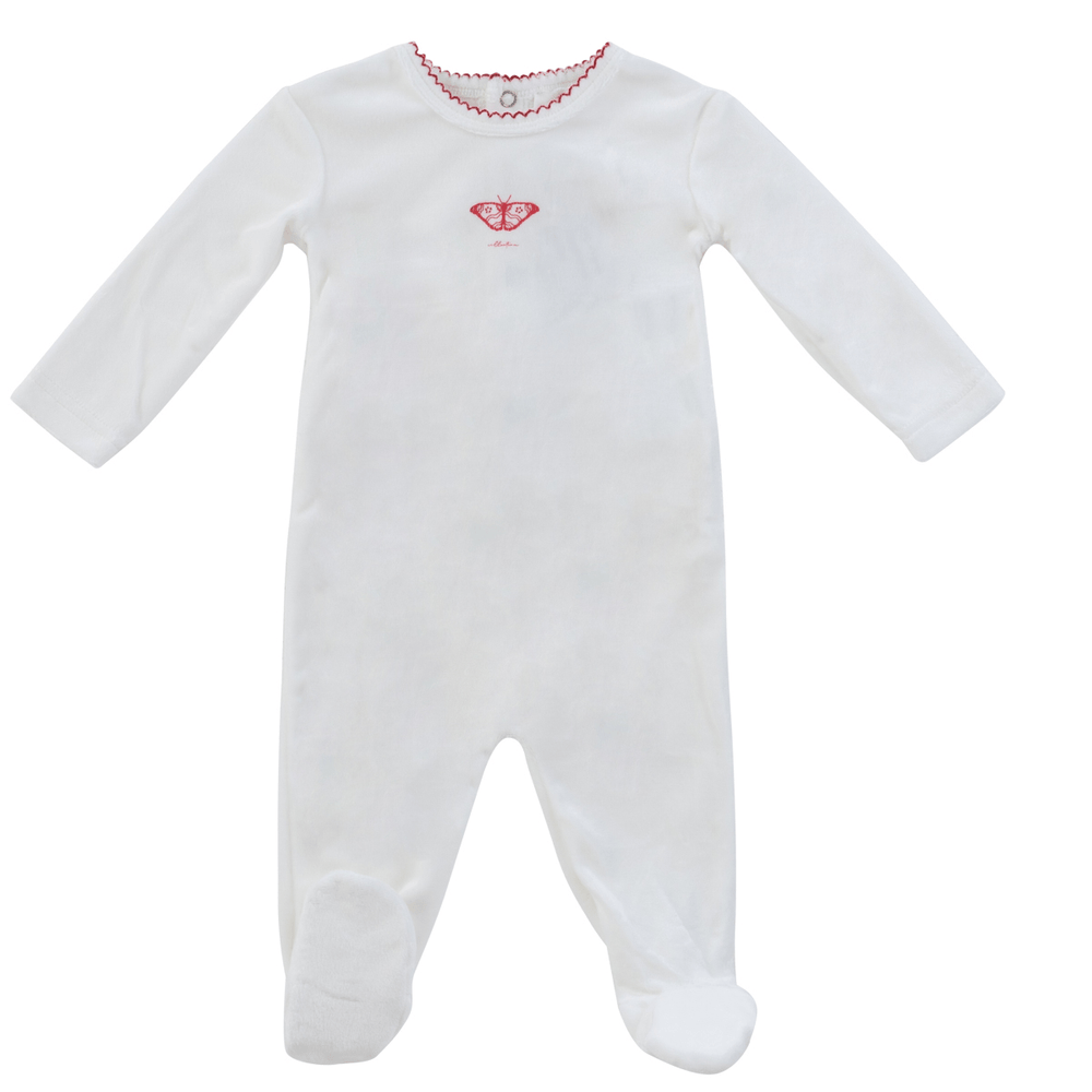 Flutter Romper - White Red