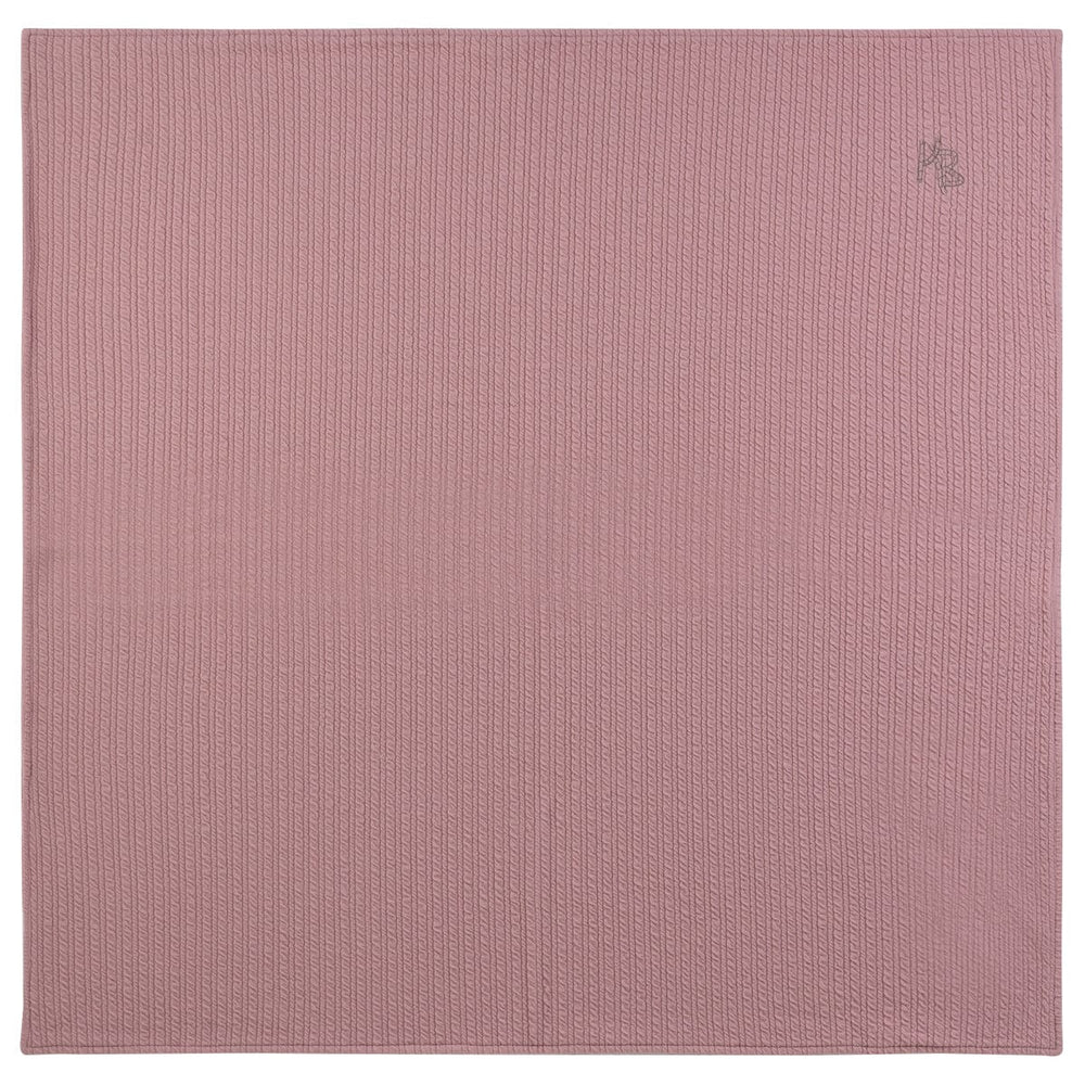 Cable Knit Design Blanket - Pink