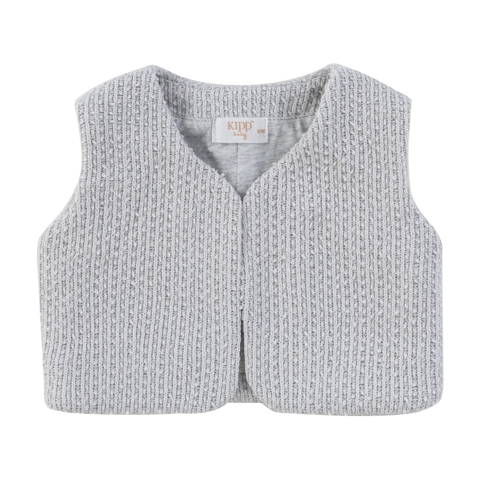 Textured Knit Vest - Natural