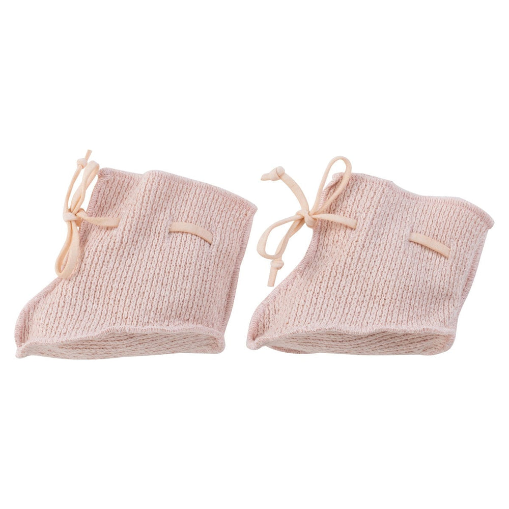 Textured Knit Booties - Pink