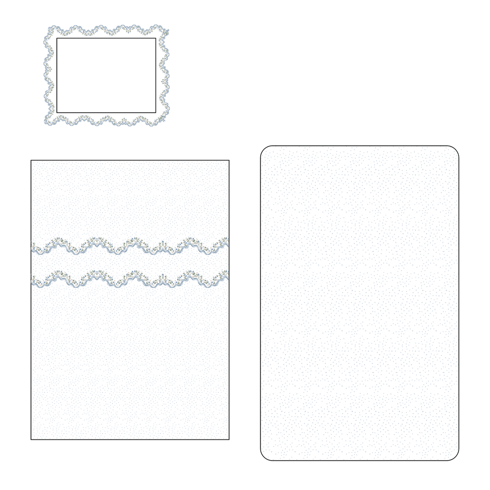 Garden Party 4PC Mini/Porta Crib Set - Blue