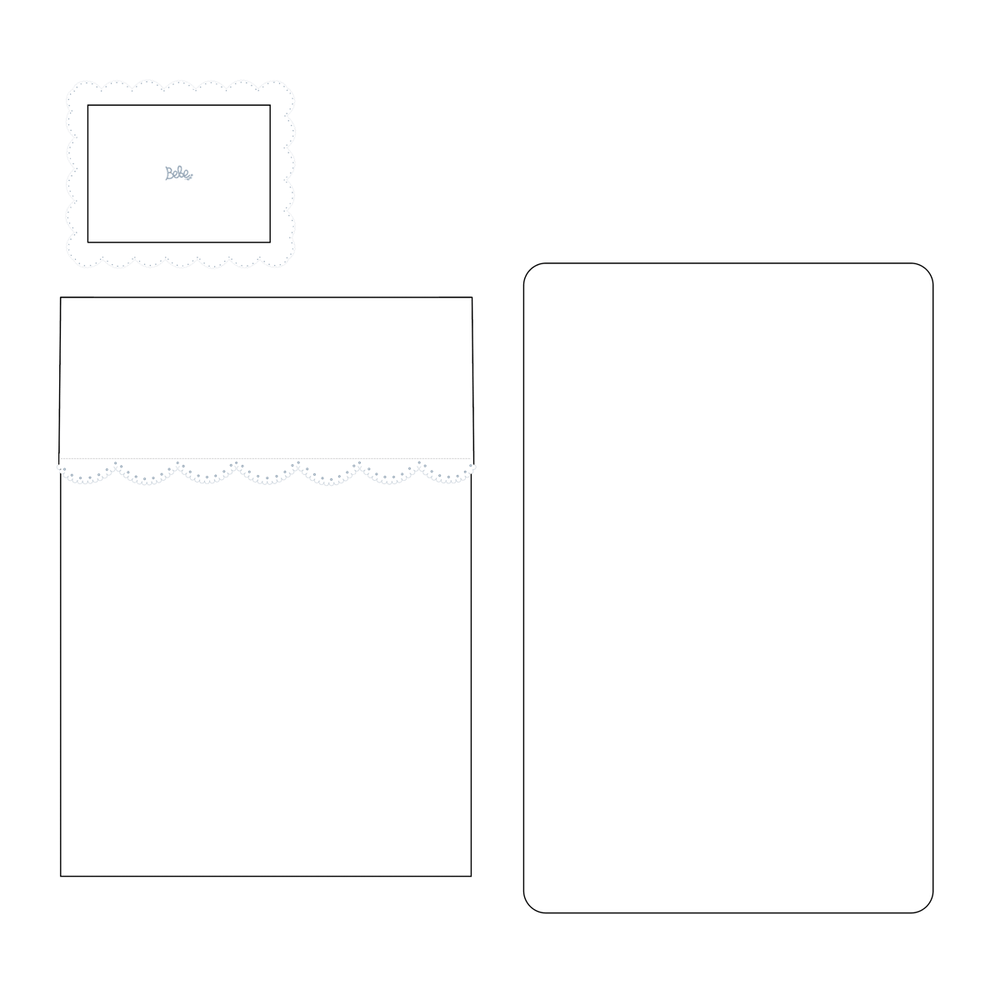 Bebe Mini/Porta 4PC Crib Set - Blue