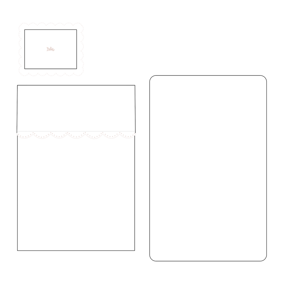 Bebe Mini/Porta 4PC Crib Set - Pink