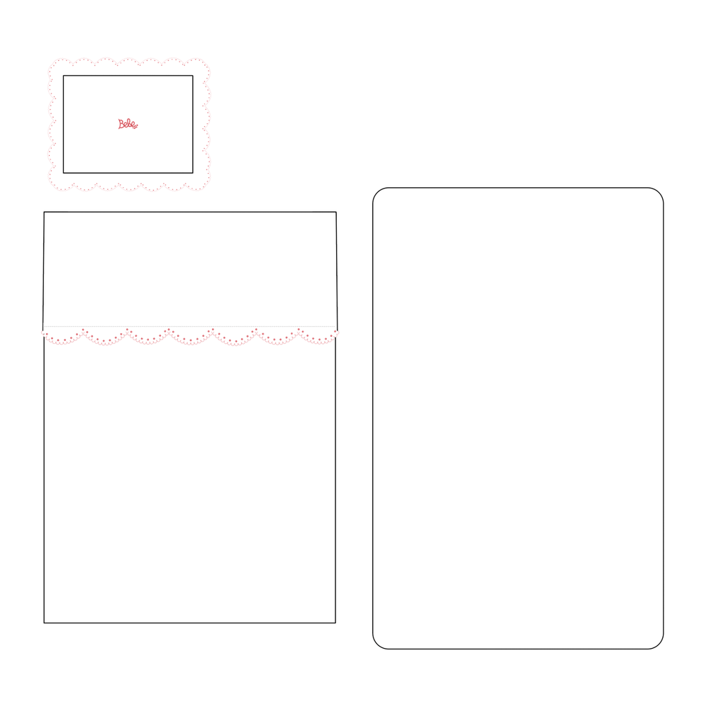 Bebe Mini/Porta 4PC Crib Set - Red