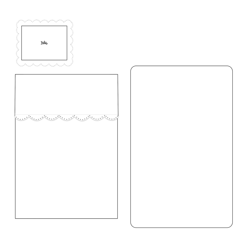 Bebe Mini/Porta 4PC Crib Set - White