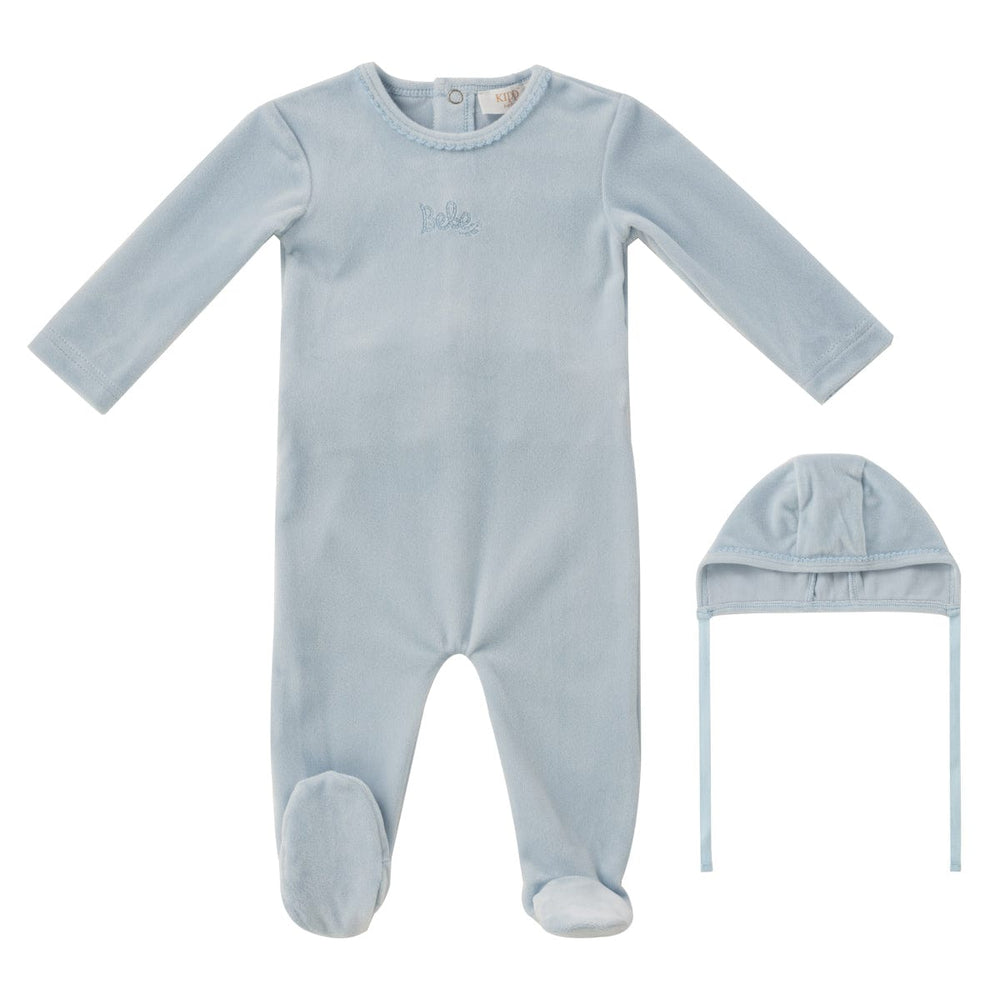 Bebe Romper+Bonnet Set - Blue