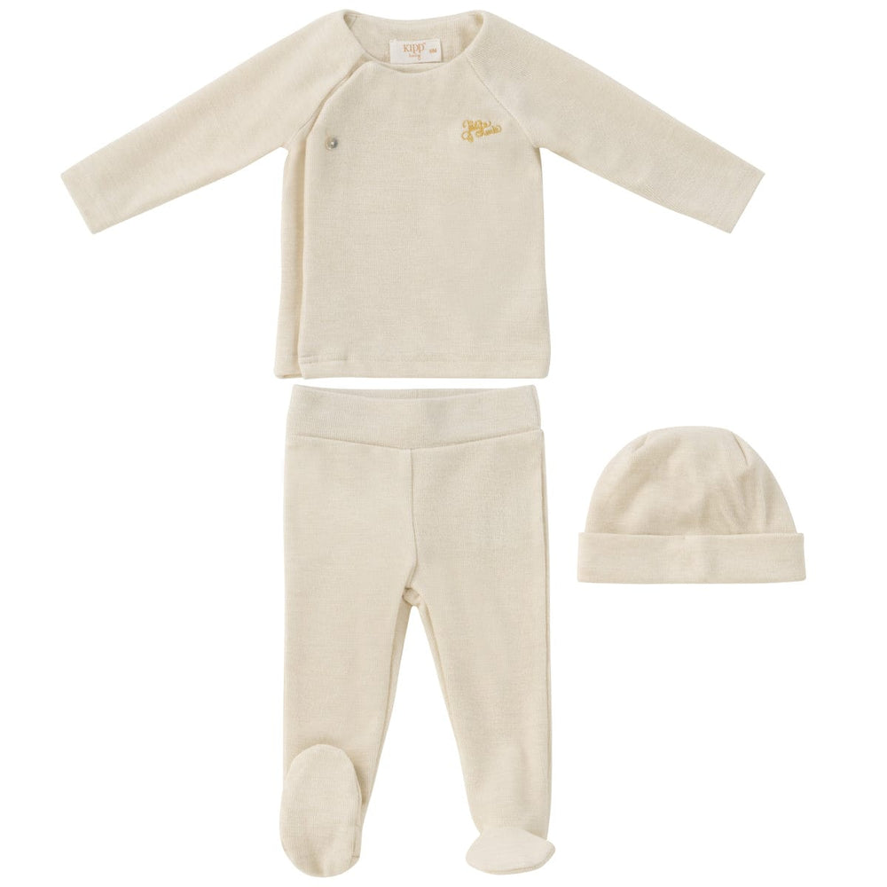 Knit Wrap 3pc Set - White