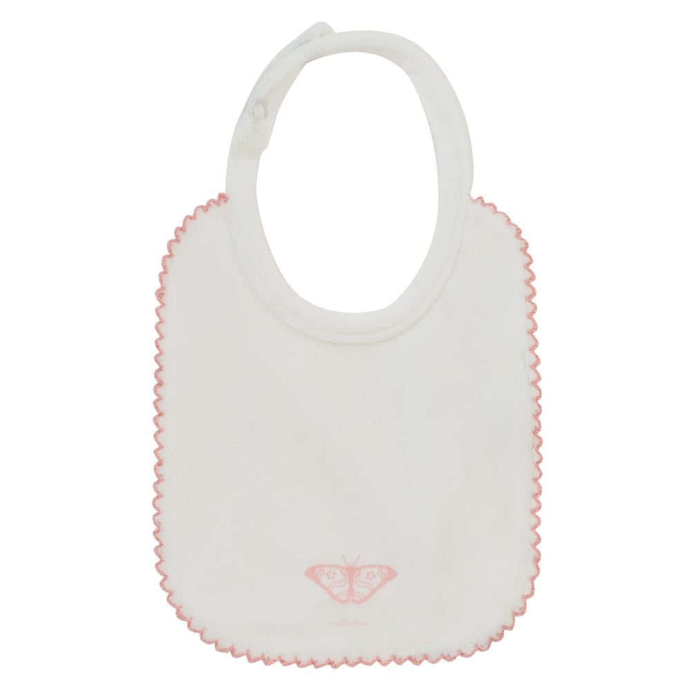Flutter Bib - White Pink