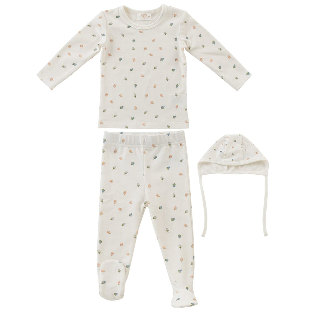 Nutmeg Oak Cotton 3PC Set - Blue