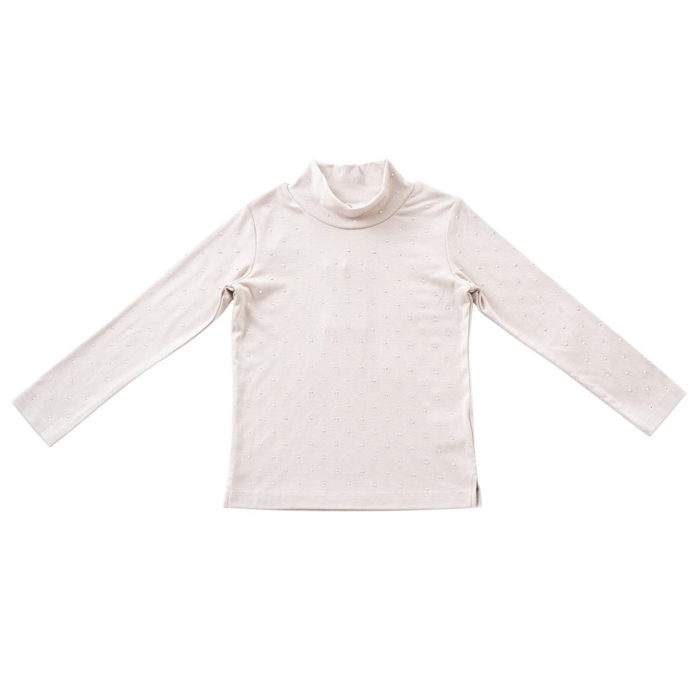 Celeste Crystal Turtleneck - Stone