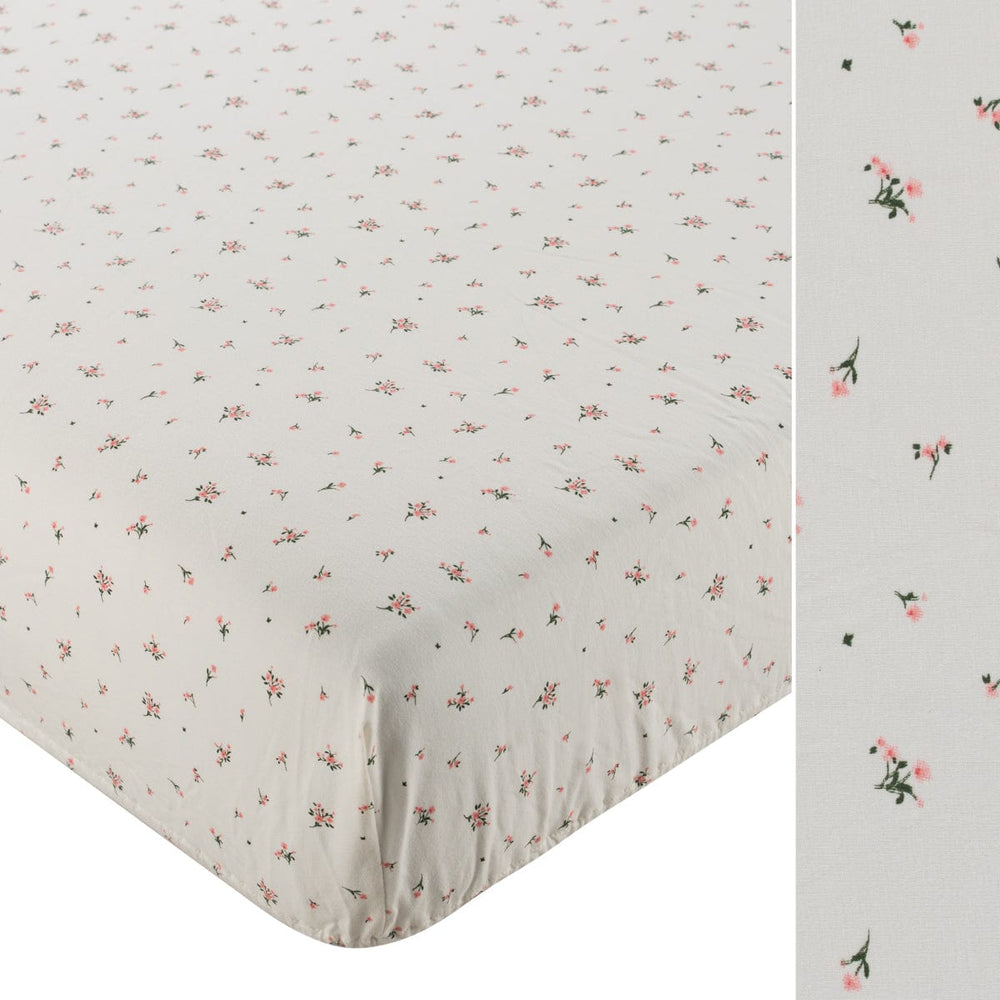 Lil Blooms Fitted Porta Crib Sheet - Pink