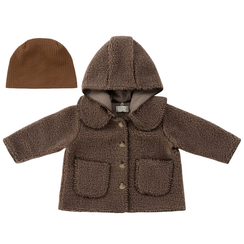 Sherpa Jacket + Hat - Cocoa