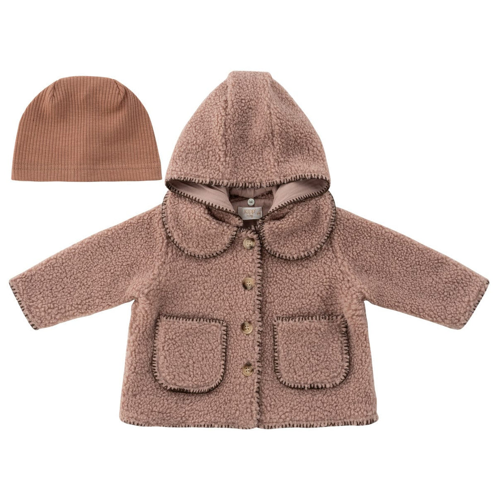 Sherpa Jacket + Hat - Mauve