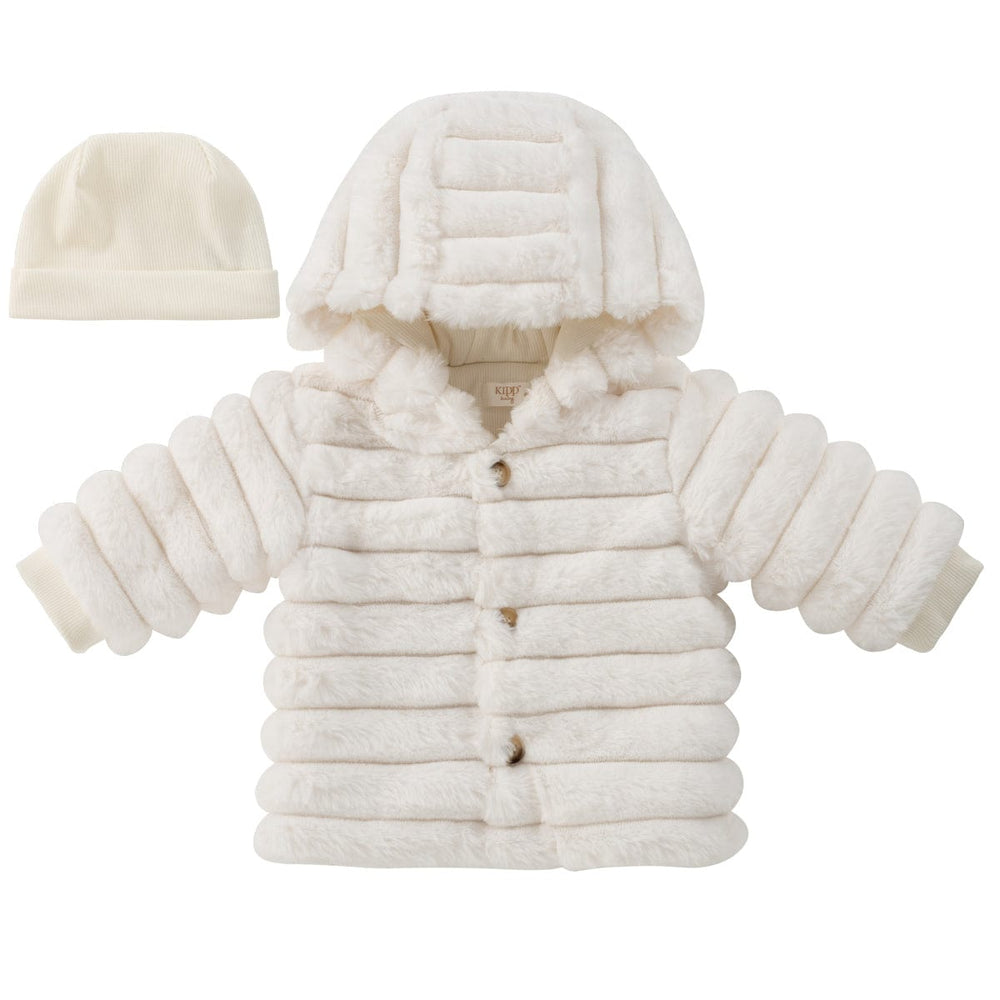 Luxe Fur Jacket + Hat - White