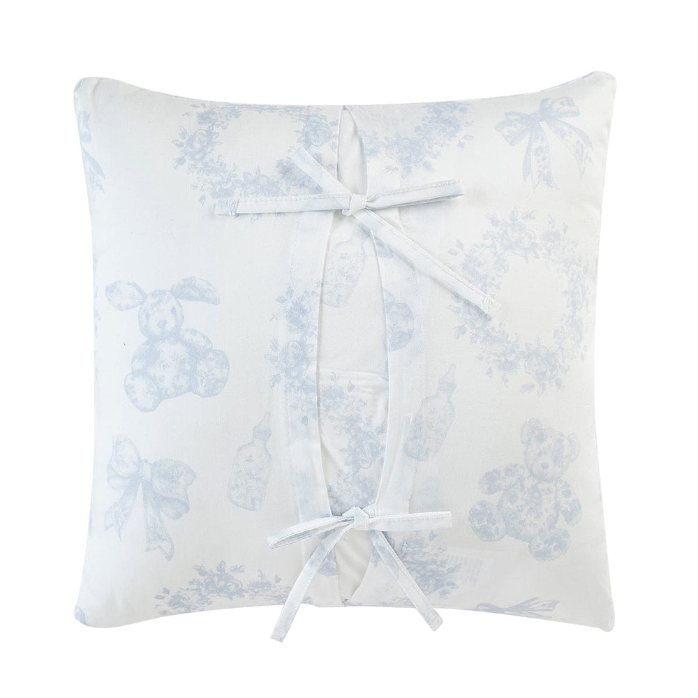 Petit Toile Accent Pillow - White Blue