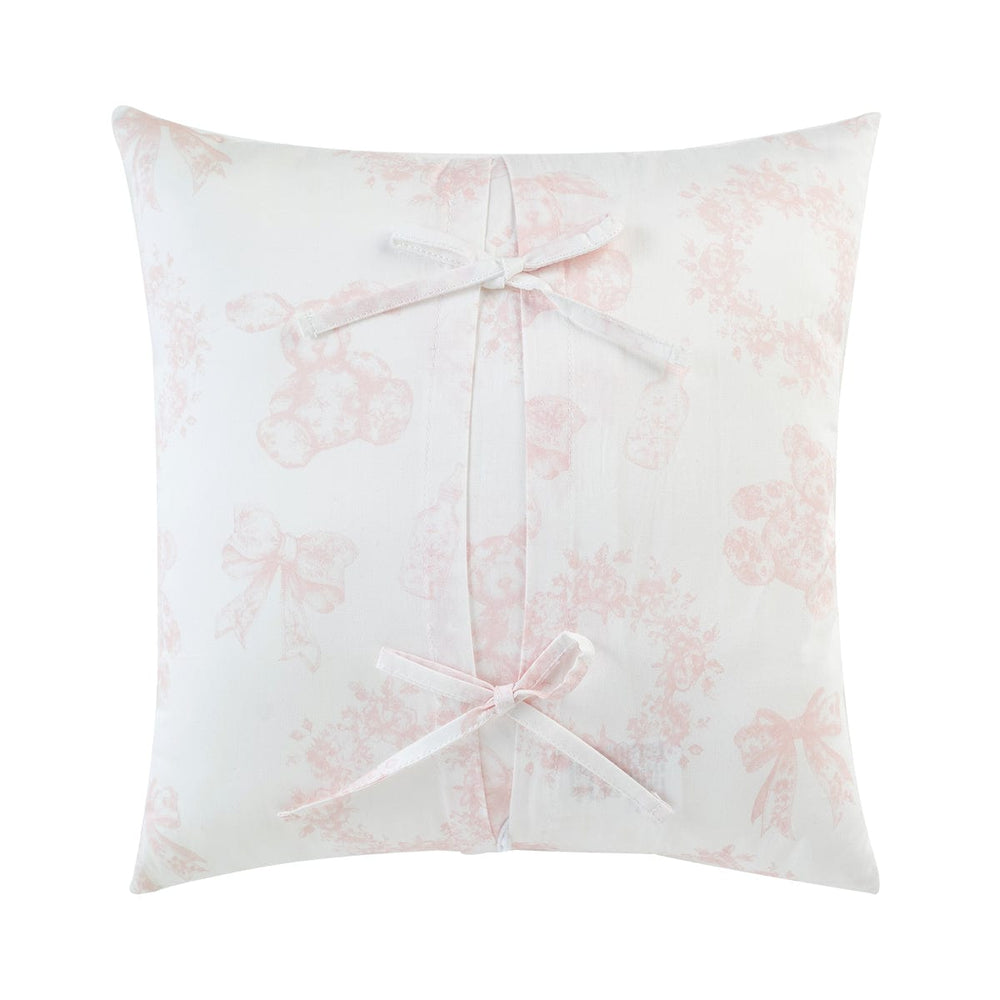 Petit Toile Accent Pillow - White Pink