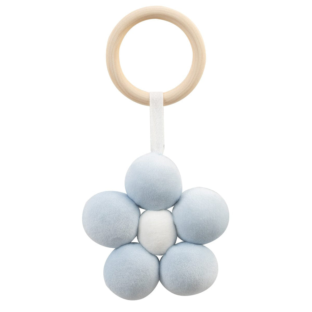 Blossom Plush Rattle Toy - Blue