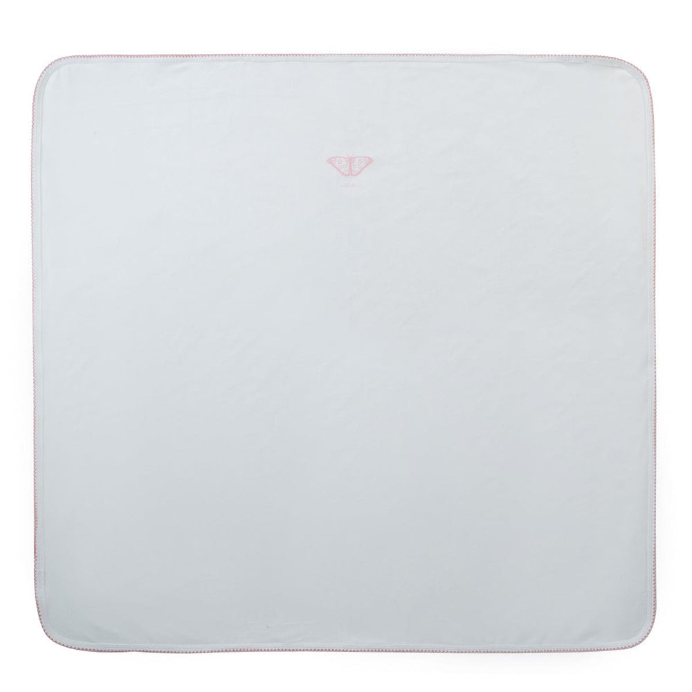 Flutter Velour Blanket - White Pink