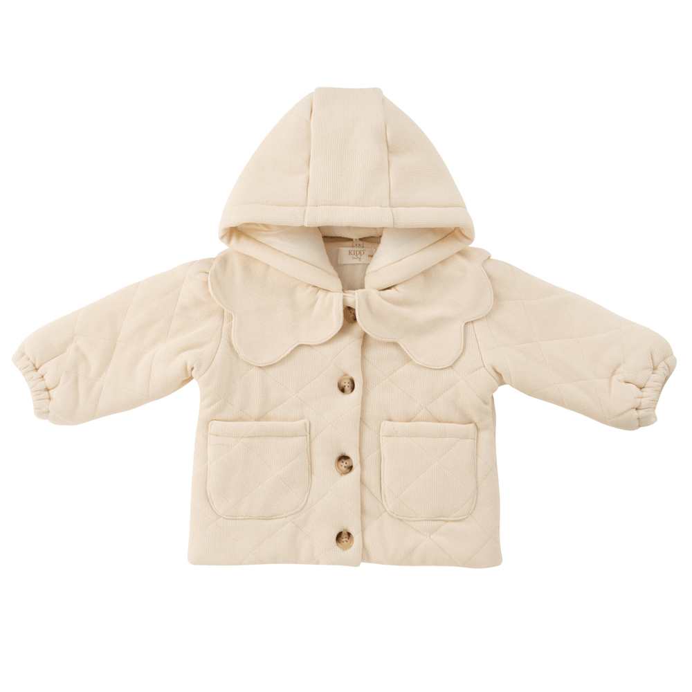 Scallop Quilted Jacket - Natural
