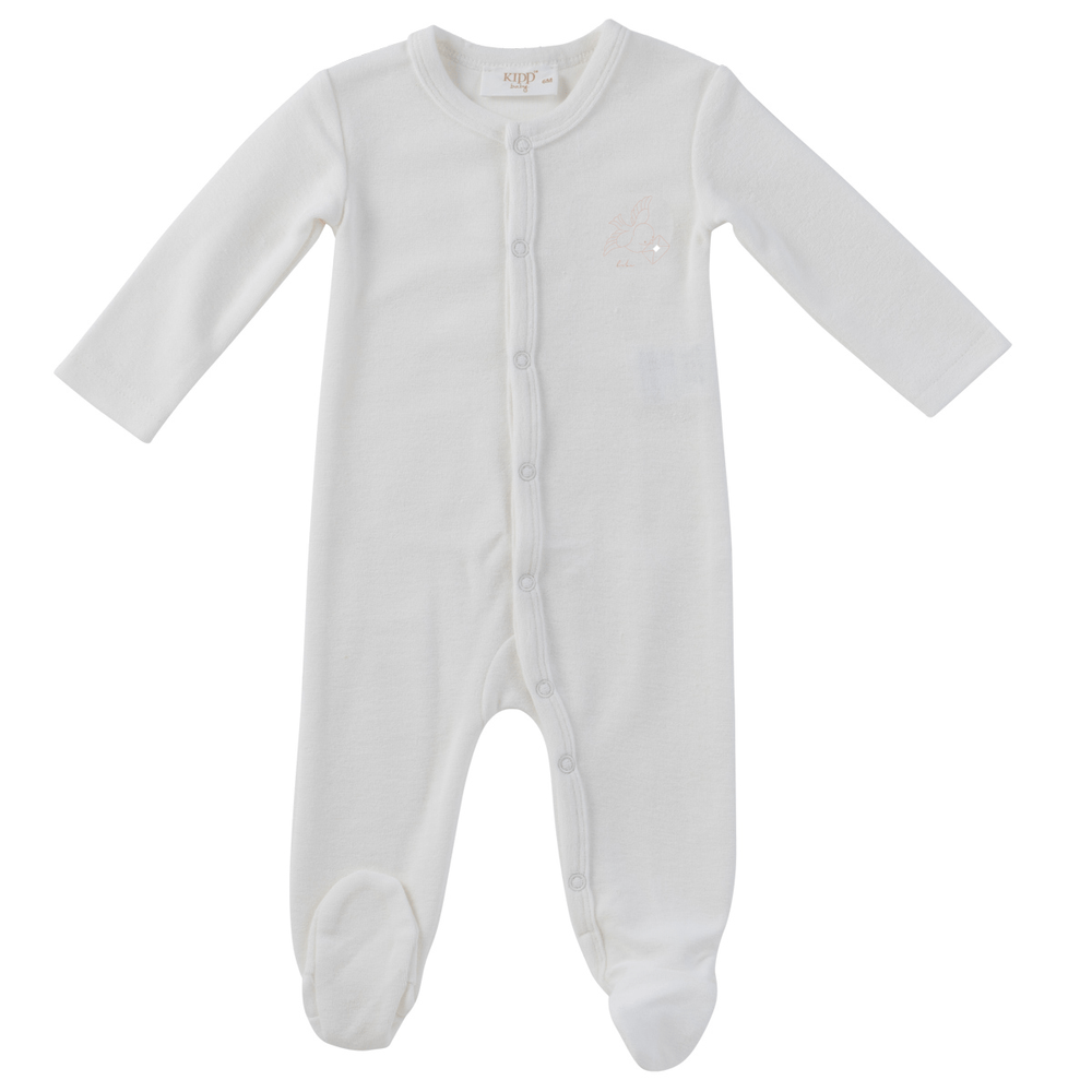 Flying Feathers Terry Romper - Pink