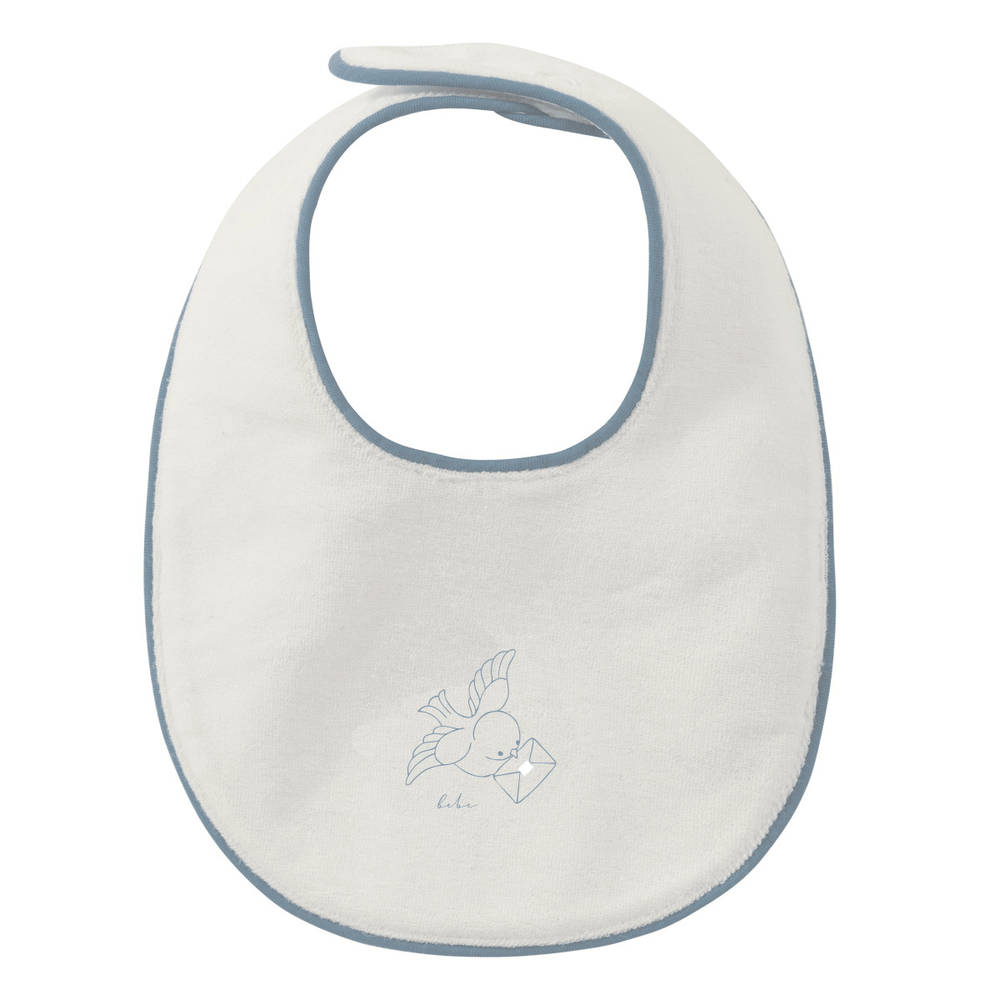 Flying Feathers Terry Bib - Blue
