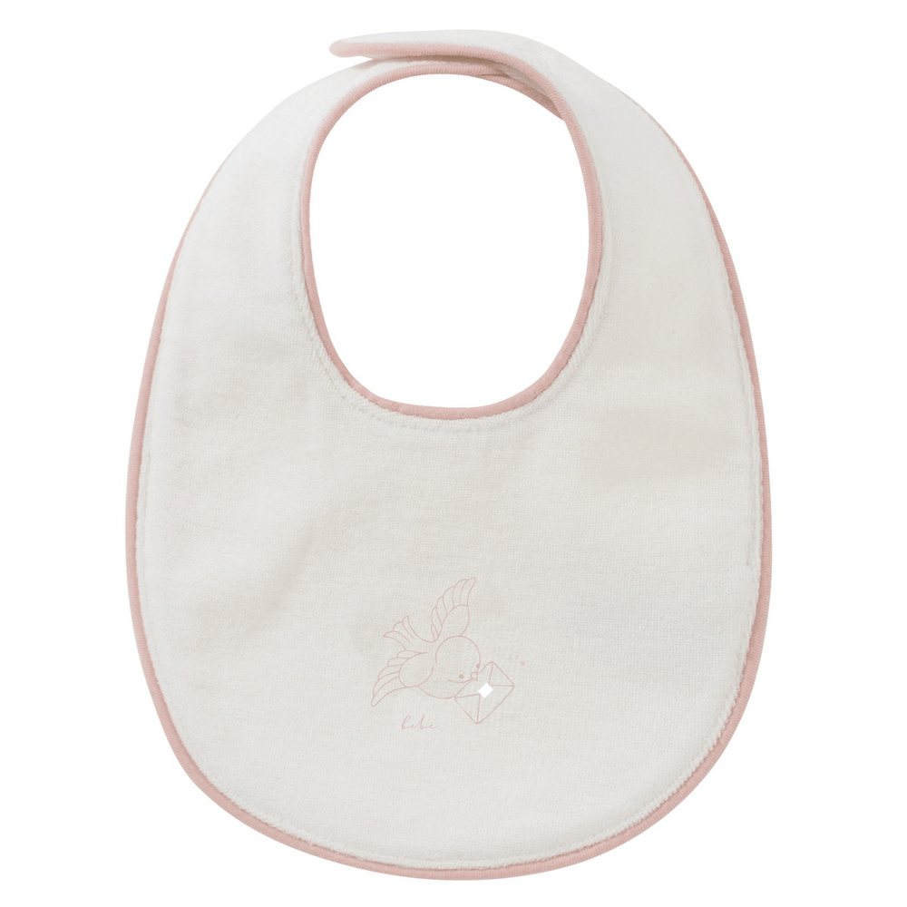 Flying Feathers Terry Bib - Pink