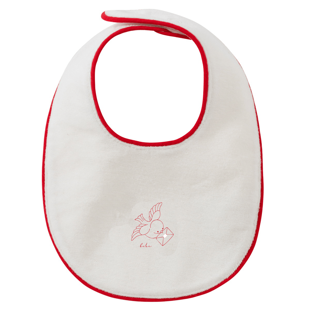 Flying Feathers Terry Bib - Red