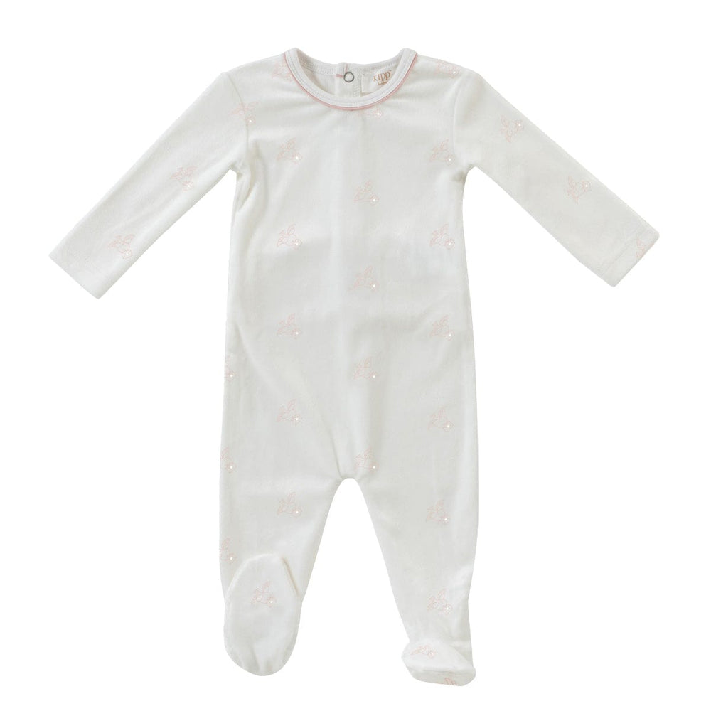 Flying Feathers Pattern Romper - Pink