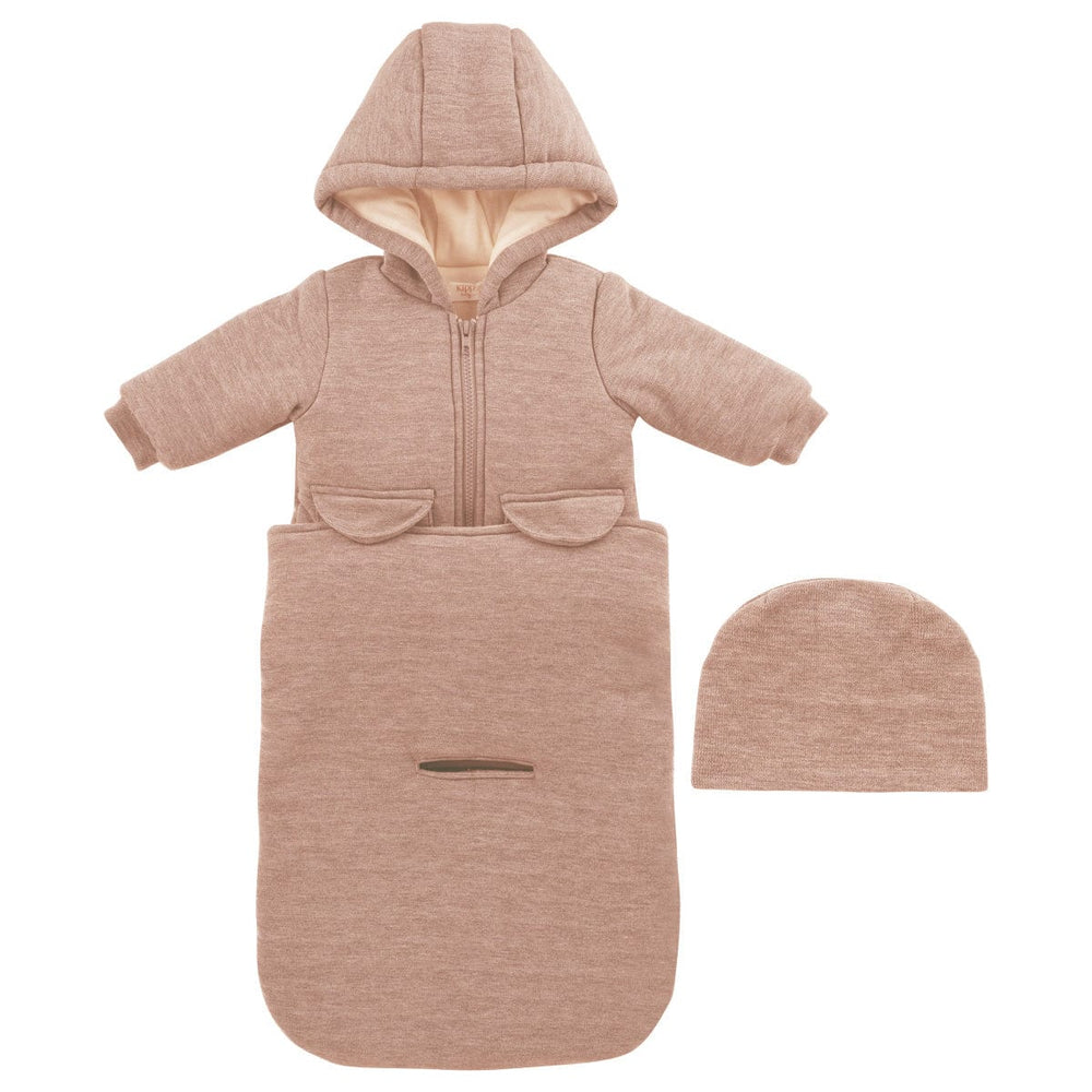 2 in 1 Bunting Bag + Hat Set - Pink