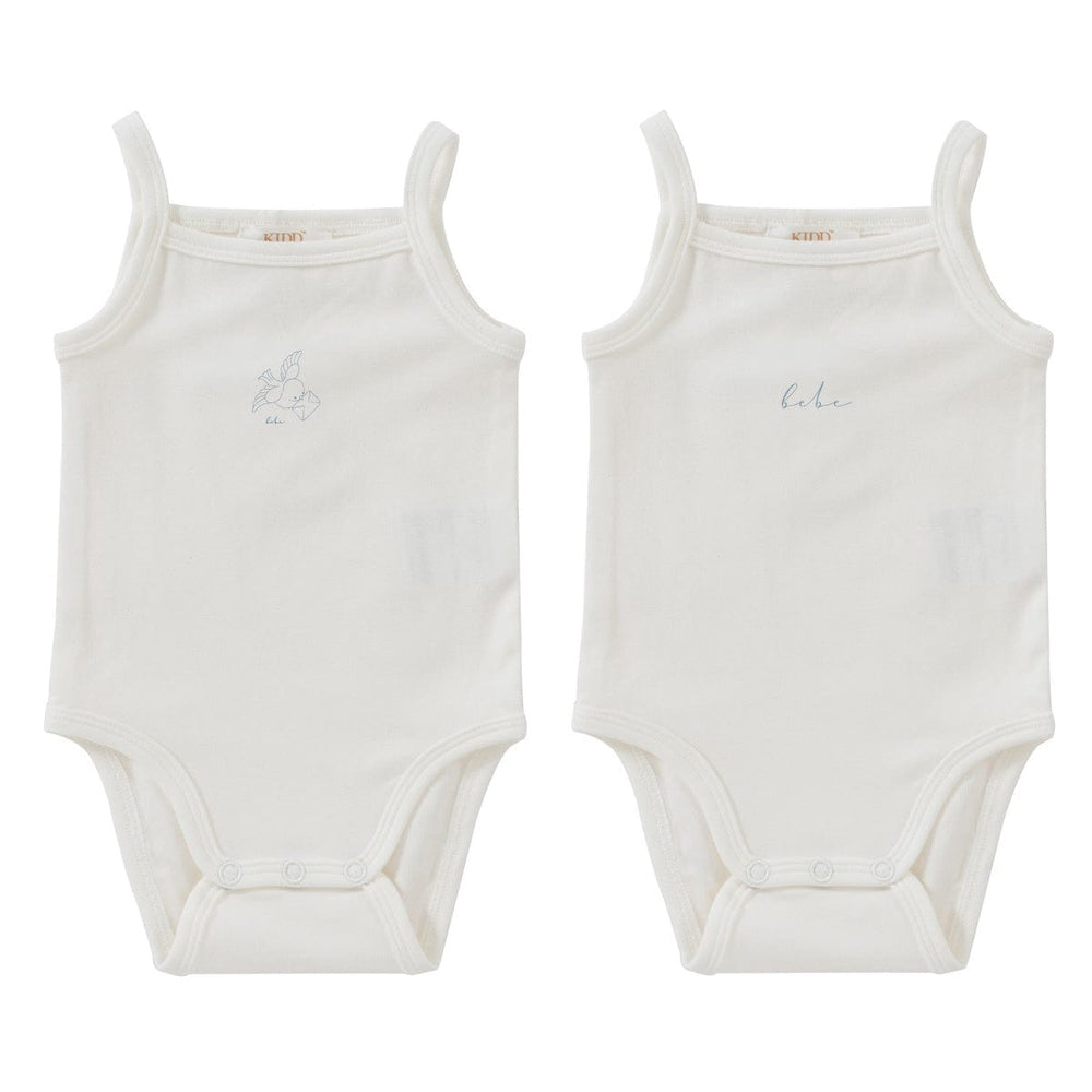 Flying Feathers Onesie Set of 2 - Blue