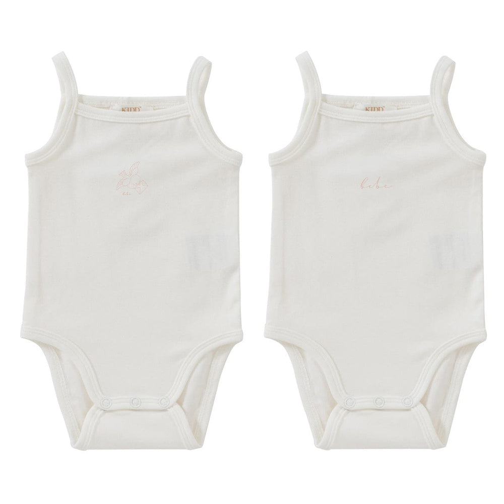 Flying Feathers Onesie Set of 2 - Pink