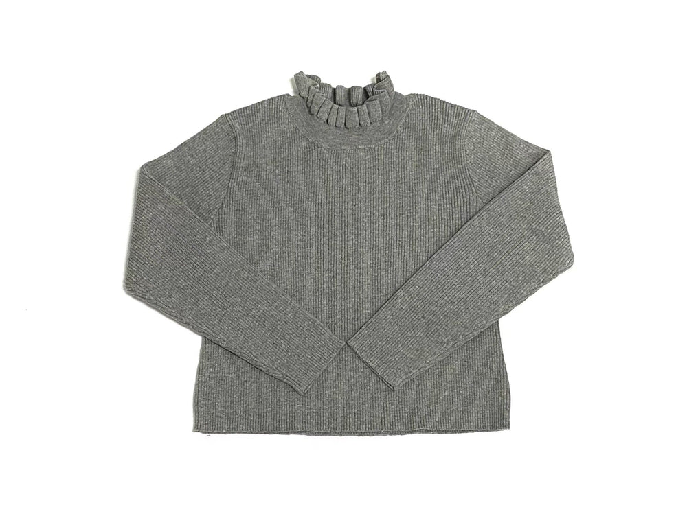 Rib Knit Turtleneck - Grey