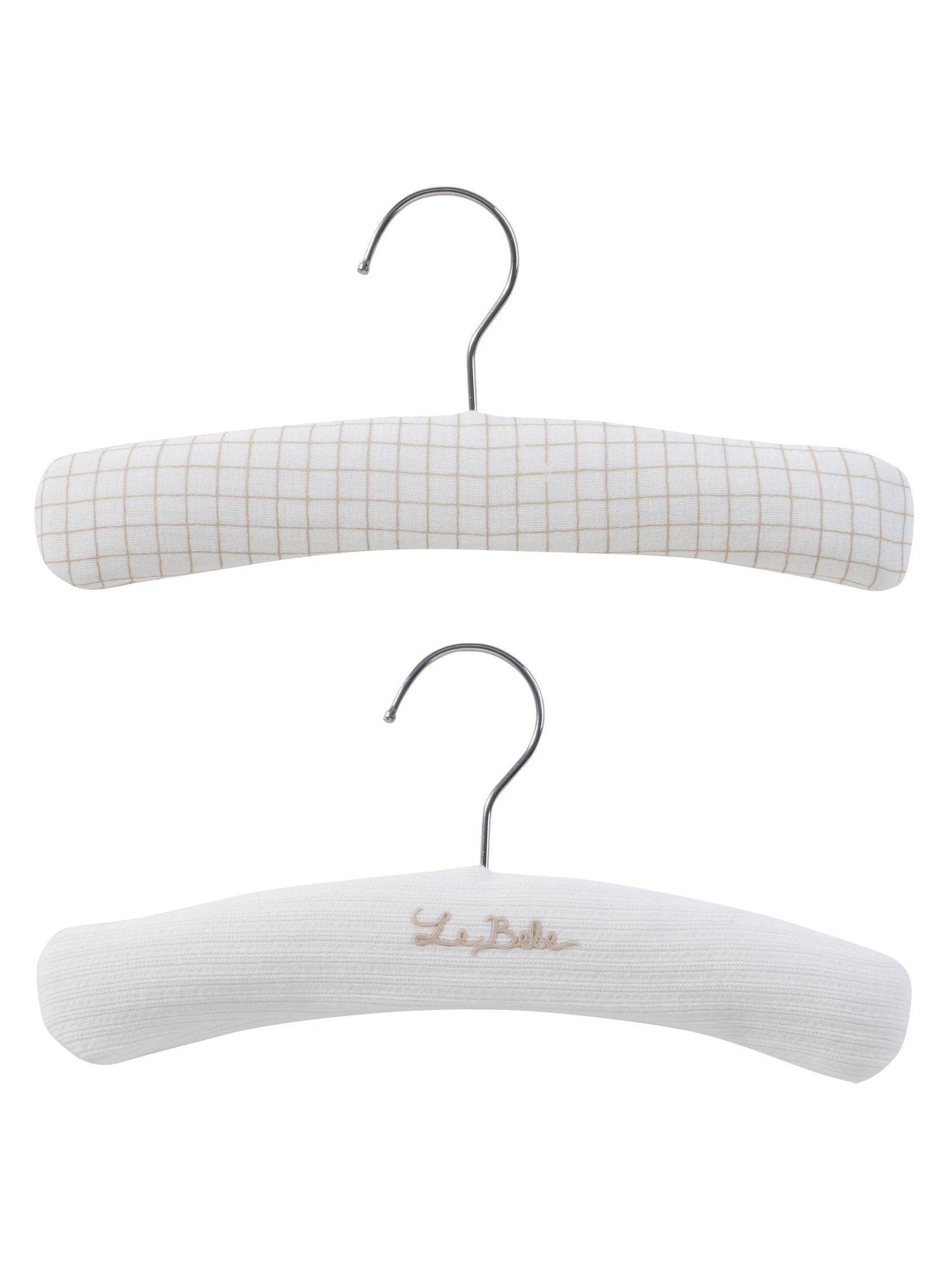 Teddy Au Pane Padded Hanger Set of 2 - Stone