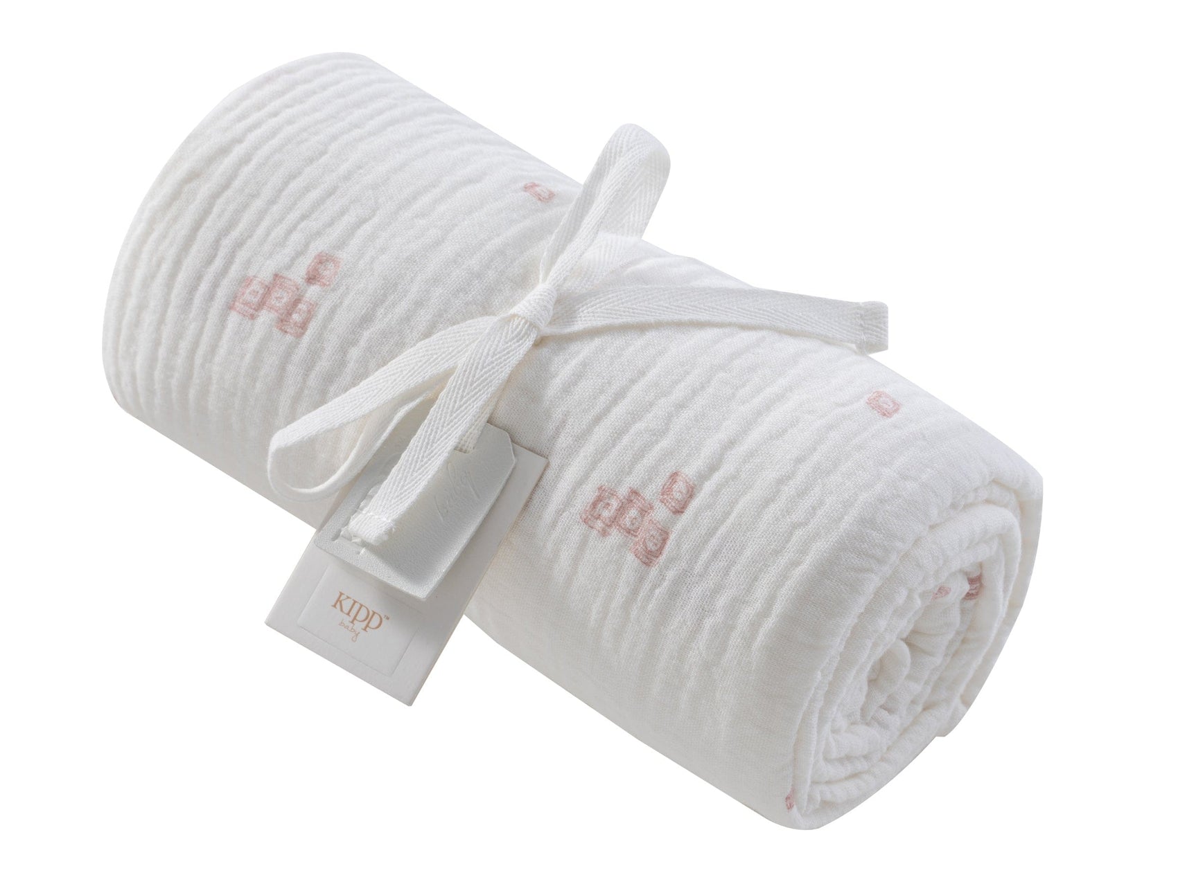 Baby Blocks Swaddle - White Pink