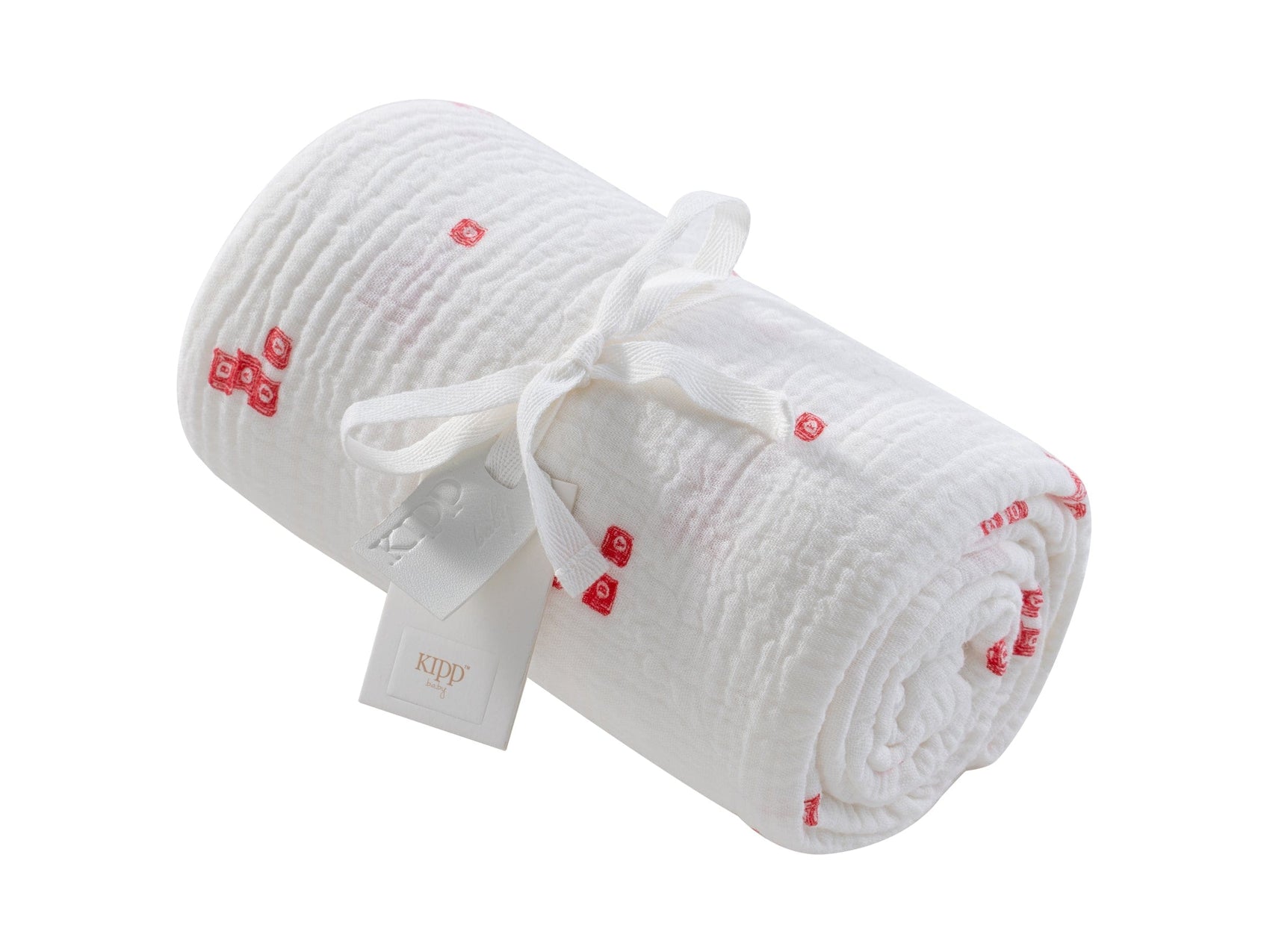 Baby Blocks Swaddle - White Red