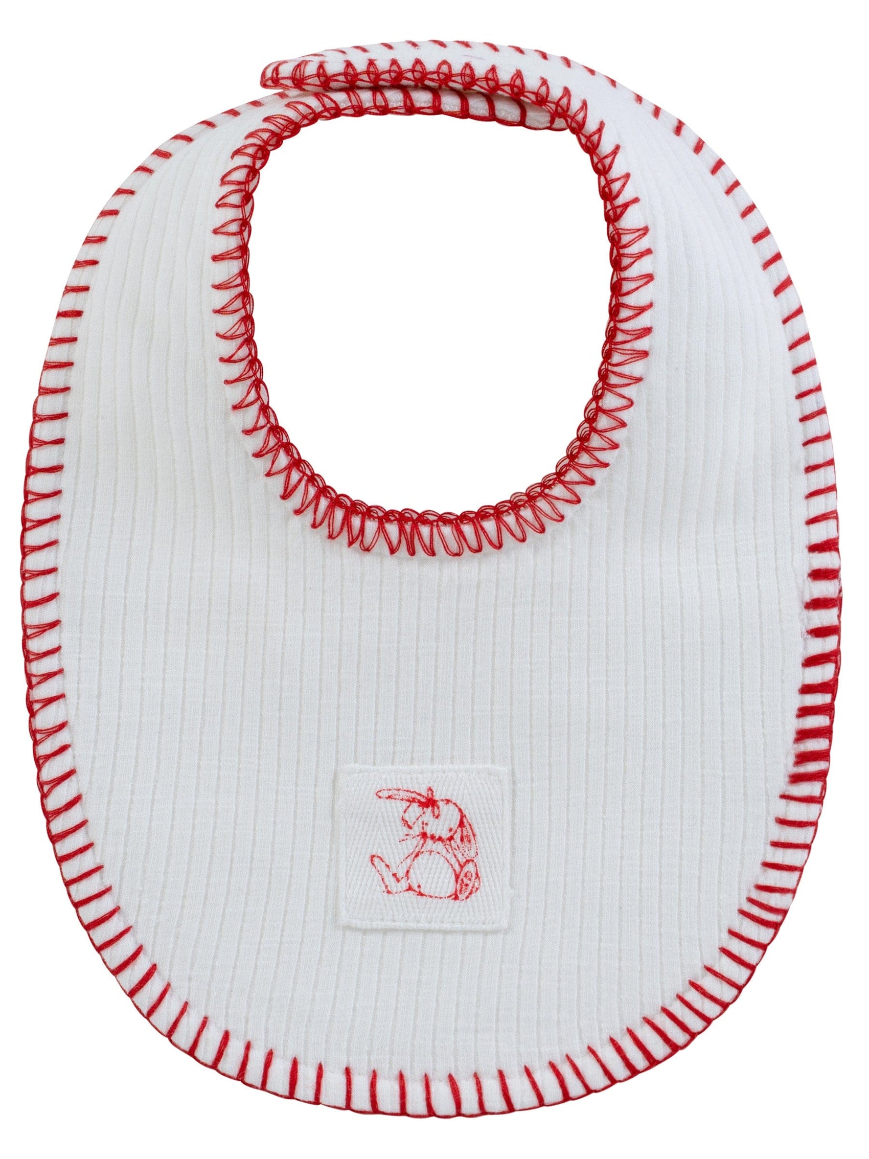 Bunny Rib Bib - Red